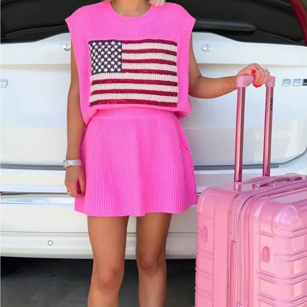 New Queen of Sparkles American Flag Vest